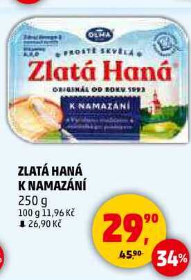 OLMA ZLATÁ HANÁ K NAMAZÁNÍ, 250 g 