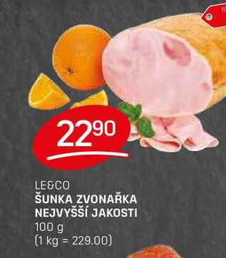 ŠUNKA ZVONAŘKA NEJVYŠŠÍ JAKOSTI 100g 