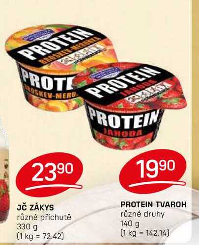PROTEIN TVAROH různé druhy 140 g