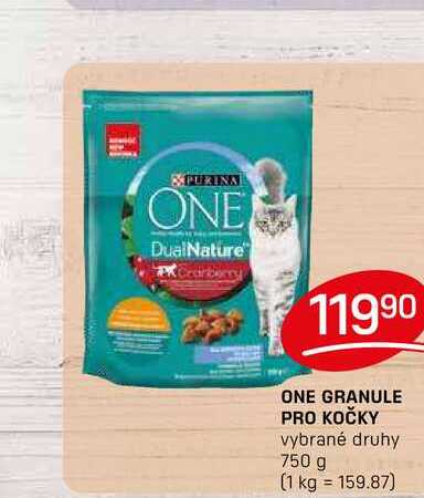 ONE GRANULE PRO KOČKY vybrané druhy 750 g 