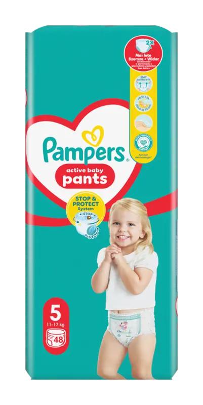Pampers Plenkové kalhotky 12 - 17 kg, vel. 5, 48 ks