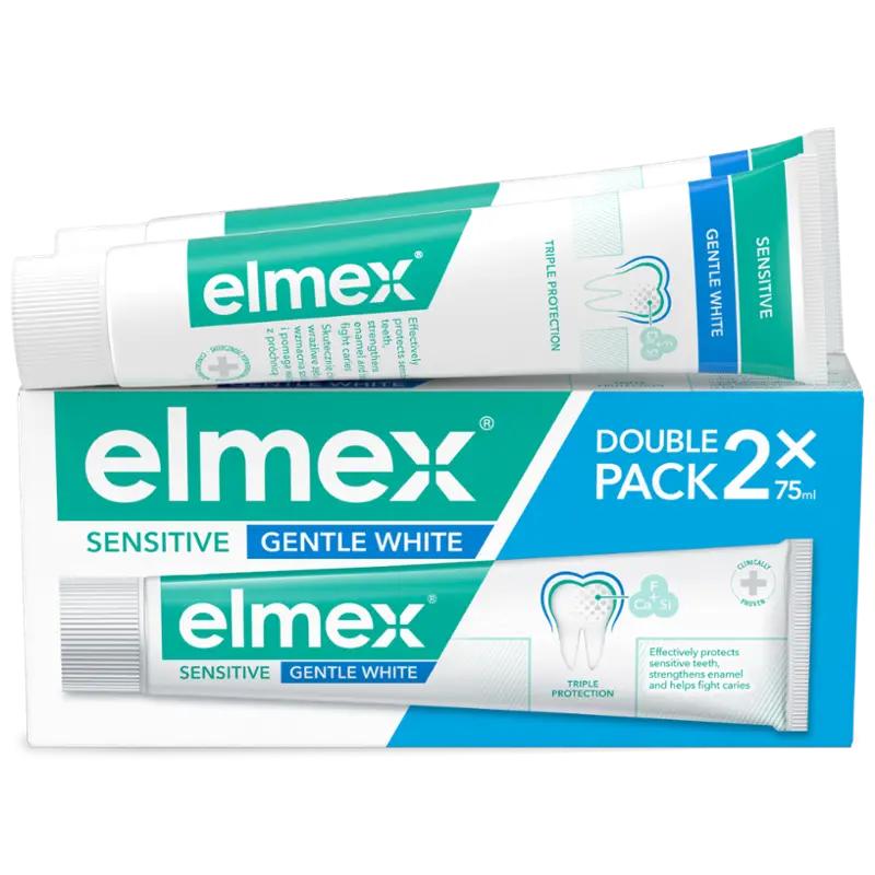 elmex Zubní pasta s fluoridem Sensitive Whitening duopack 2x 75 ml, 150 ml