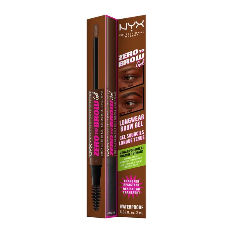 NYX Professional Makeup Gel na obočí Zero To Brow 06 Chocolate, 1 ks