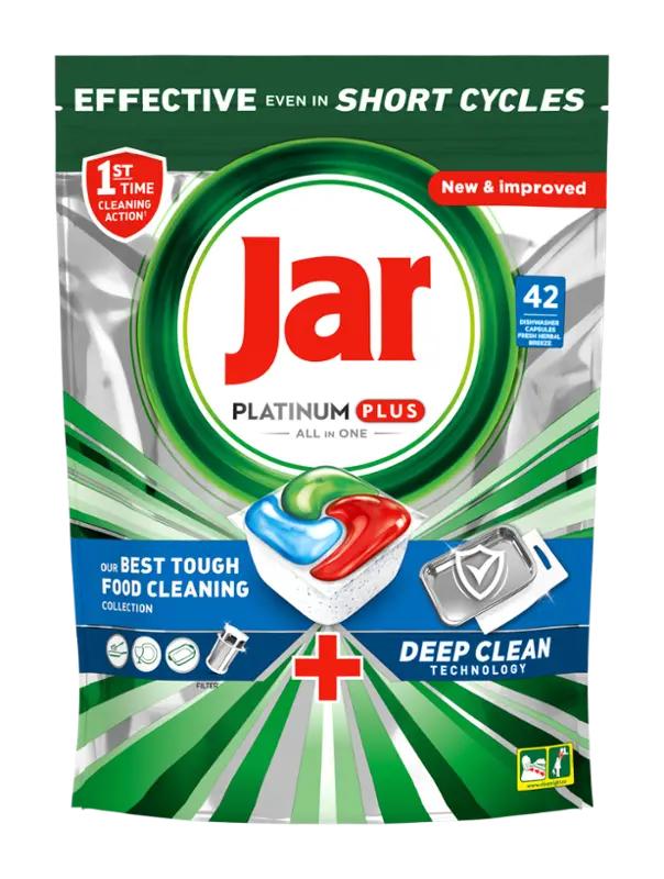 Jar Tablety do myčky Platinum Plus All In One Fresh Herbal Breeze, 42 ks