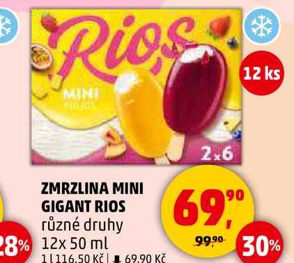ZMRZLINA MINI GIGANT RIOS různé druhy, 12x 50 ml  