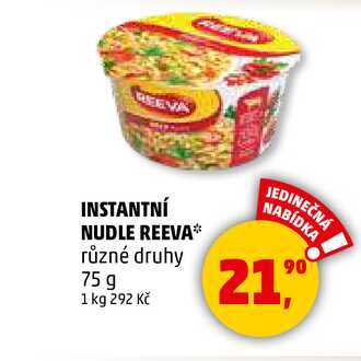 INSTANTNÍ NUDLE REEVA různé druhy, 75 g  