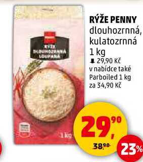 RÝŽE PENNY dlouhozrnná, kulatozrnná, 1 kg  