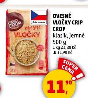 OVESNÉ VLOČKY CRIP CROP klasik, jemné, 500 g 