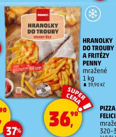 HRANOLKY DO TROUBY A FRITÉZY PENNY mražené, 1 kg 