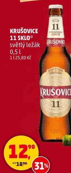 KRUŠOVICE 11 SKLO, 0,5 l