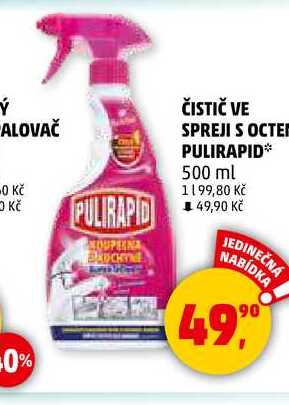 ČISTIČ VE SPREJI S OCTEN PULIRAPID, 500 ml 