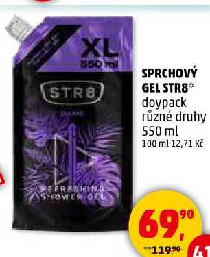 SPRCHOVÝ GEL STR8 doypack různé druhy, 550 ml  