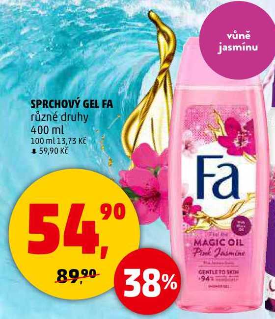 SPRCHOVÝ GEL FA různé druhy, 400 ml  