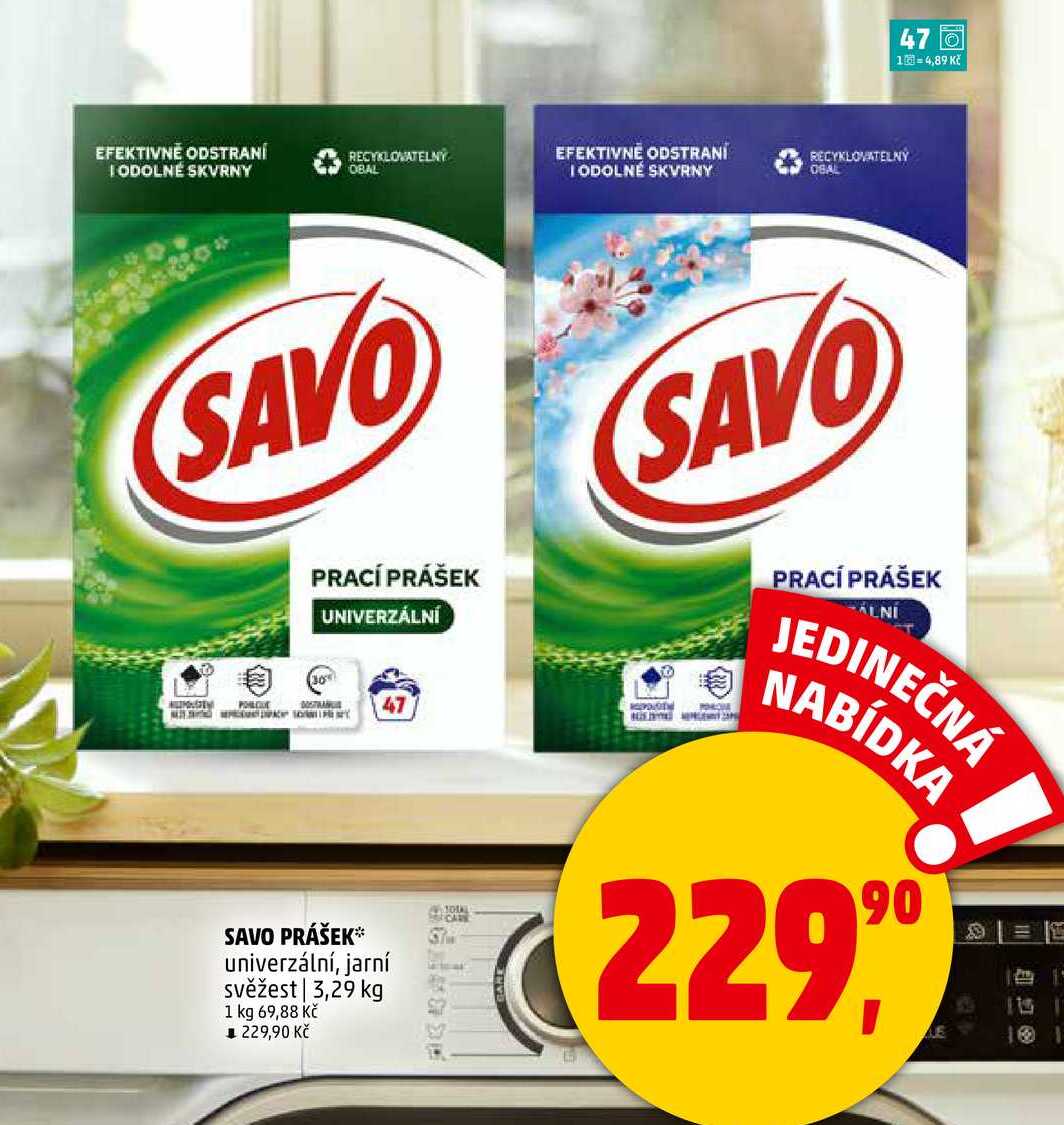 SAVO PRÁŠEK univerzální, jarní svěžest, 3,29 kg 
