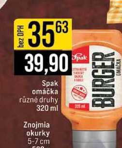 Spak omáčka různé druhy 320 ml