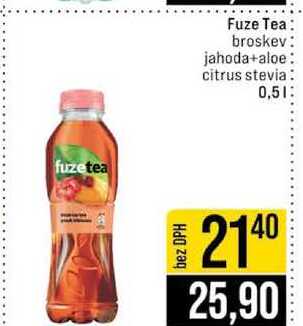 Fuze Tea broskev jahoda+aloe citrus stevia 0,5l