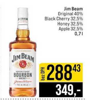 Jim Beam Original 40% Black Cherry 32.5% Honey 32,5% Apple 32,5% 0,7l