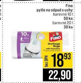 Fino pytle na odpad s uchy barevné 10l 50 ks barevné 20l 30 ks