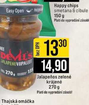 Jalapeños zelené krájené 270 g 