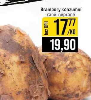 Brambory konzumni rané, neprané 1kg