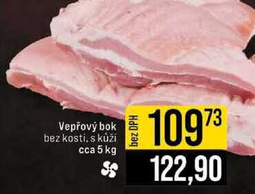 Vepřový bok bez kosti, s kůží cca 5 kg