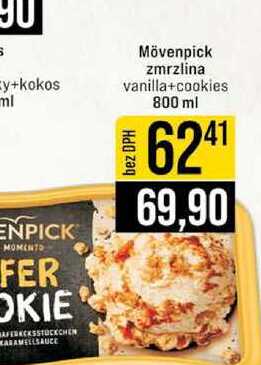 Mövenpick zmrzlina vanilla+cookies 800 ml