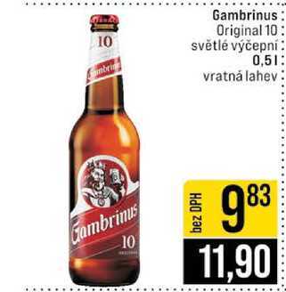 Gambrinus Original 10 světlé výčepní 0,5l