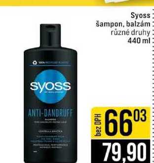 Syoss šampon, balzám různé druhy 440 ml
