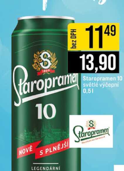 Staropramen 10 světlé výčepní 0,5l