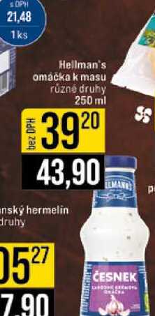 Hellman's omáčka k masu různé druhy 250 ml