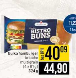 Bulka hamburger brioche multigrain (4x81g) 324 g