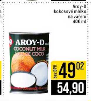 Aroy-D kokosové mléko na vaření 400 ml 