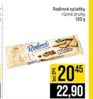 Rodinné oplatky různé druhy 130g