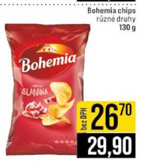 Bohemia chips různé druhy 130 g 