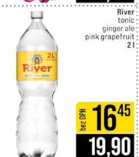River tonic ginger ale pink grapefruit 2l