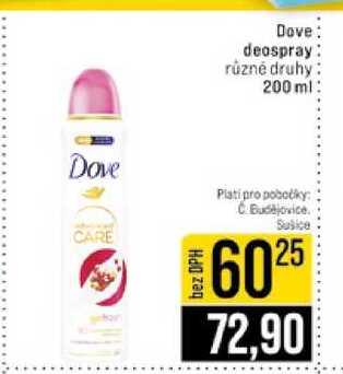 Dove deospray různé druhy 200 ml
