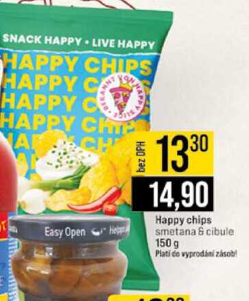 Happy chips smetana & cibule 150 g