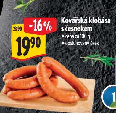  Kovářská klobása s česnekem  100 g
