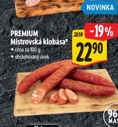 PREMIUM Mistrovská klobása 100  g