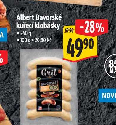  Albert Bavorské kuřecí klobásky 240 g 