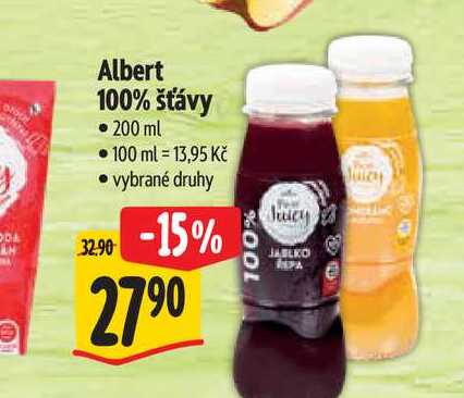  Albert 100% šťávy  200 ml 