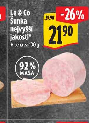 Le & Co Šunka nejvyšší jakosti 100 g