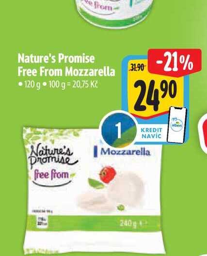  Nature's Promise Free From Mozzarella 120 g 