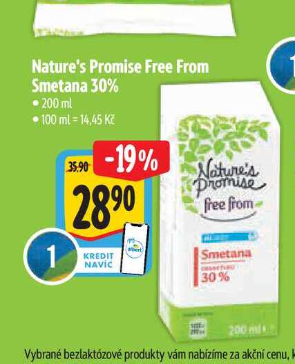 Nature's Promise Free From Smetana 30%  200 ml  