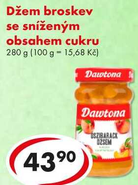 Džem broskev se sníženým obsahem cukru,280 g 