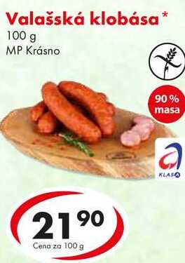 Valašská klobása, 100 g