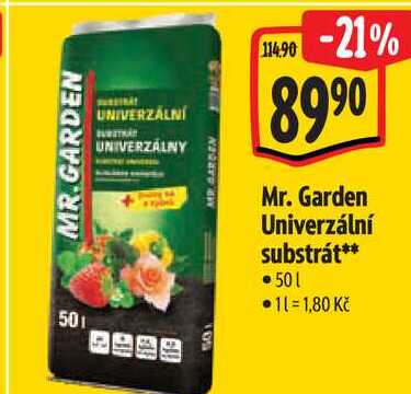 Mr. Garden Univerzální substrát, 50 l