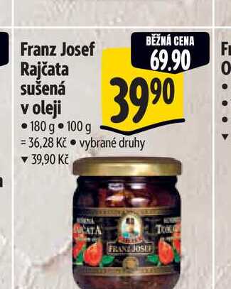 Franz Josef Rajčata sušená  v oleji 180 g 