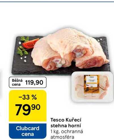 Tesco Kuřecí stehna horní, 1 kg