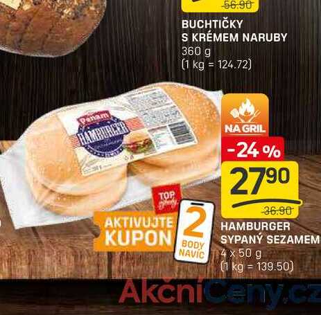 HAMBURGER SYPANÝ SEZAMEM NAVÍC 4 x 50 g 
